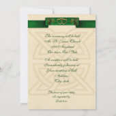Ierse huwelijksuitnodiging kaart (Achterkant)