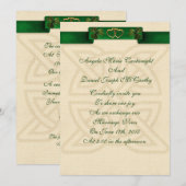 Ierse huwelijksuitnodiging kaart (Voorkant / Achterkant)