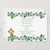 Ierse huwelijksuitnodiging Keltisch kruis Kaart (Achterkant)