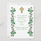 Ierse huwelijksuitnodiging Keltisch kruis Kaart (Achterkant)