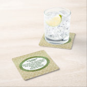 Ierse huwelijkszegening, gouden en groene bruiloft kartonnen onderzetters (Insitu)