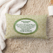 Ierse huwelijkszegening, gouden en groene bruiloft kussen (Deken)