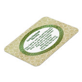 Ierse huwelijkszegening, gouden en groene bruiloft magneet (Linkerzijde)