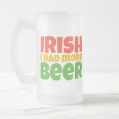 Ierse Ik Had Meer Bier Bevroren Glas Mok (Links)