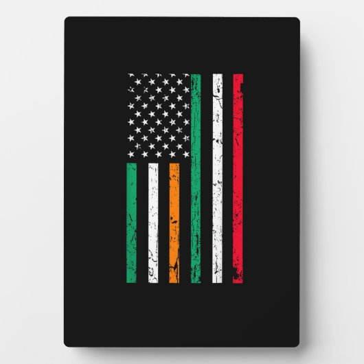 Ierse Italiaanse Amerikaanse vlag Ierland Italië S Fotoplaat (voorkant)