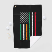 Ierse Italiaanse Amerikaanse vlag Ierland Italië S Golfhanddoek (Insitu)