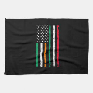 Ierse Italiaanse Amerikaanse vlag Ierland Italië S Theedoek