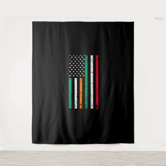 Ierse Italiaanse Amerikaanse vlag Ierland Italië S Wandkleed (Voorkant)
