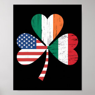 Ierse Italiaanse Amerikaanse Vlag Ierland Italië V Poster