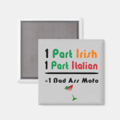 Ierse Italiaanse Grappige Koelkastmagneet Magneet (Voorkant / Achterkant)