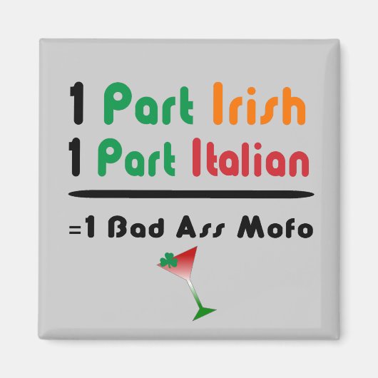 Ierse Italiaanse Grappige Koelkastmagneet Magneet (Voorkant)