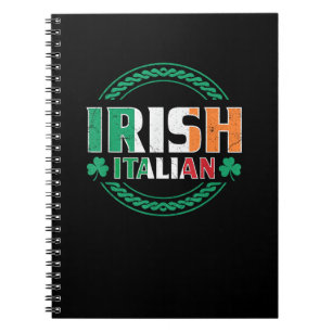 Ierse Italiaanse vlag Halve Ierse Halve Italiaanse Notitieboek