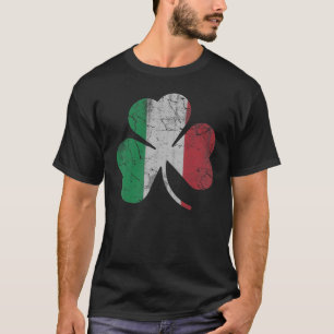 Ierse Italiaanse vlag Shamrock St Patrick's Day It T-shirt