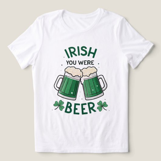 Ierse jij was Beer Funny St Patrick's Day Tri-Blend Shirt (Design voorkant)