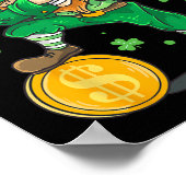 Ierse Jongen Dabbing Leprechaun Grappig St. Patric Poster (Hoek)