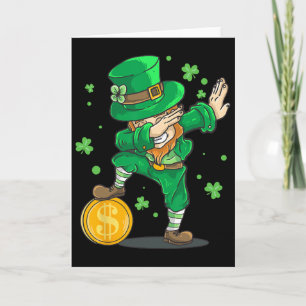 Ierse Jongen Dabbing Leprechaun Grappige St. Patri Kaart