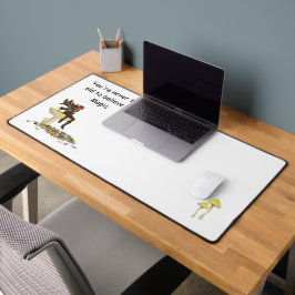 Ierse jongen fee op paddenstoel bureau mat