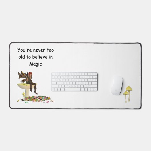 Ierse jongen fee op paddenstoel bureau mat (Keyboard & Muis)