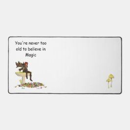 Ierse jongen fee op paddenstoel bureau mat