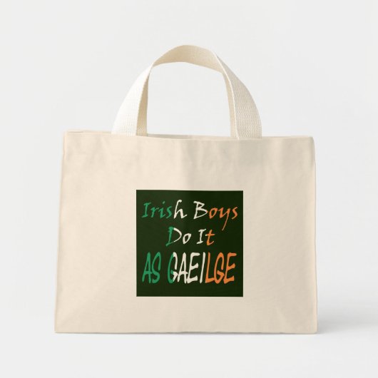 Ierse jongens doen het als Gaeilge tcnt Mini Tote Bag (Voorkant)