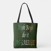 Ierse jongens doen het als Gaeilge Tote Bag (Achterkant)