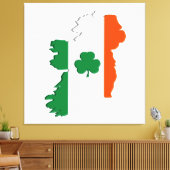 Ierse kaart canvas afdruk (Insitu (Woonkamer))