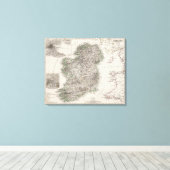 Ierse kaart door Stieler Canvas Afdruk (Insitu (Houten vloer))