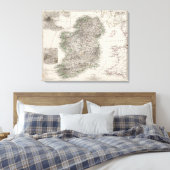 Ierse kaart door Stieler Canvas Afdruk (Insitu (Slaapkamer))