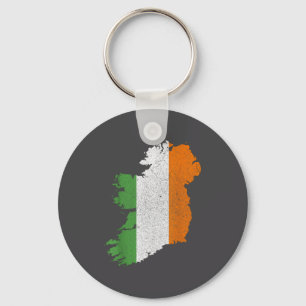 Ierse kaart en vlag van Ierland Erfgoed St. Patric Sleutelhanger