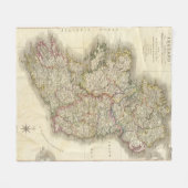 Ierse kaart fleece deken (Voorkant (Horizontaal))