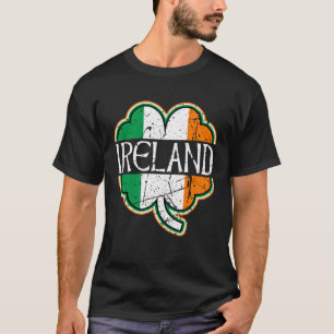 Ierse kaart Ierland vlag souvenir distressed volwa T-shirt
