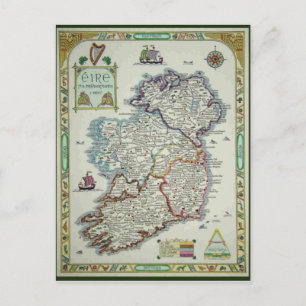 Ierse kaart - Irish Eire Erin Historic Map