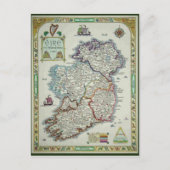 Ierse kaart - Irish Eire Erin Historic Map (Voorkant)