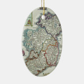 Ierse kaart - Irish Eire Erin Historic Map Keramisch Ornament (Rechts)