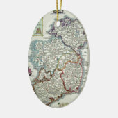 Ierse kaart - Irish Eire Erin Historic Map Keramisch Ornament (Links)