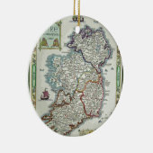 Ierse kaart - Irish Eire Erin Historic Map Keramisch Ornament (Rechts)