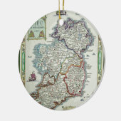 Ierse kaart - Irish Eire Erin Historic Map Keramisch Ornament (Links)