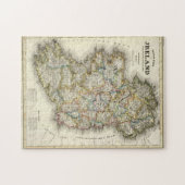 Ierse kaart - Irish Eire Erin Historic Map Legpuzzel (Horizontaal)