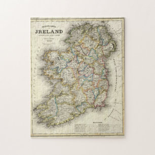 Ierse kaart - Irish Eire Erin Historic Map Legpuzzel