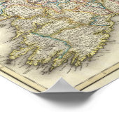 Ierse kaart - Irish Eire Erin Historic Map Poster (Hoek)