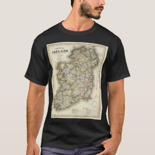 Ierse kaart - Irish Eire Erin Historic Map T-shirt