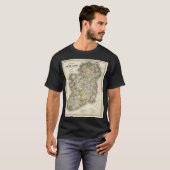 Ierse kaart - Irish Eire Erin Historic Map T-shirt (Voorkant volledig)