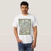 Ierse kaart - Irish Eire Erin Historic Map T-shirt (Voorkant volledig)