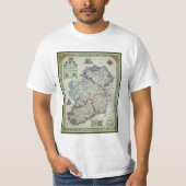 Ierse kaart - Irish Eire Erin Historic Map T-shirt (Voorkant)