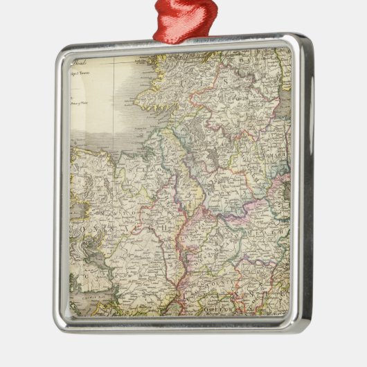 Ierse kaart metalen ornament (Links)