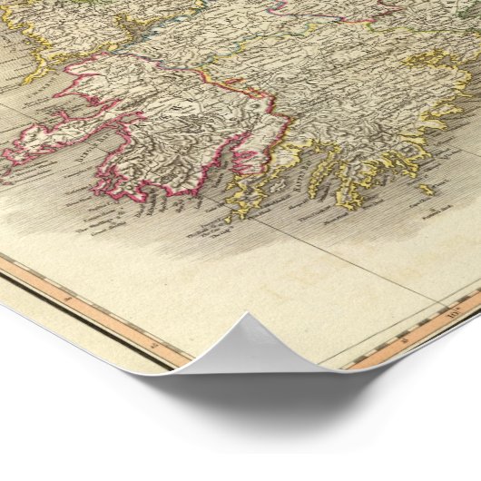 Ierse kaart poster (Hoek)