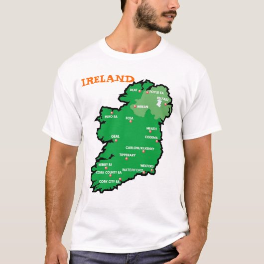 Ierse kaart t-shirt (Voorkant)