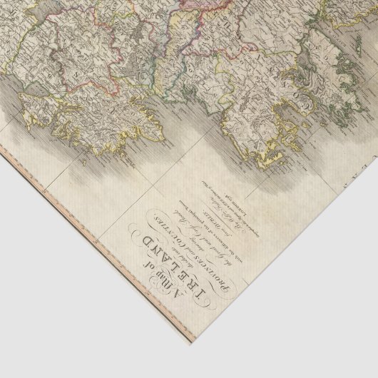 Ierse kaart tissuepapier (Detail)