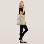 Ierse kaart tote bag (Op model)