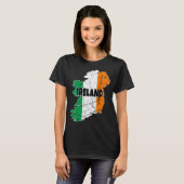 Ierse kaart Vlag Souvenir Distress Ireland Mannen T-shirt (Voorkant volledig)